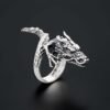 sterling silver dragon ring
