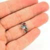Sterling Silver Rose Ring with Red Cubic Zirconia