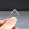Sterling Silver Tree Branch Ring with Yellow Gemstone