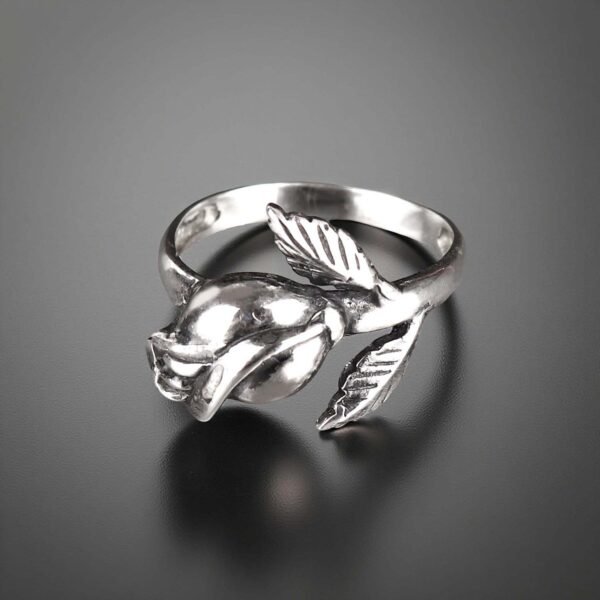 Small Genuine 925 Sterling Silver Flower Ring – Solid Handmade Band, Nickel Free