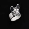 French Bulldog Ring Sterling Silver