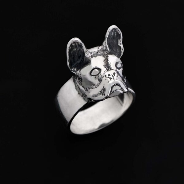 French Bulldog Ring Sterling Silver