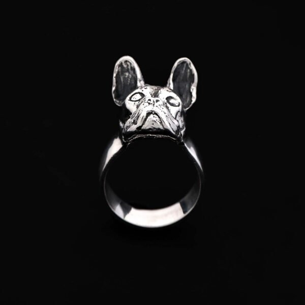 French Bulldog Ring Sterling Silver