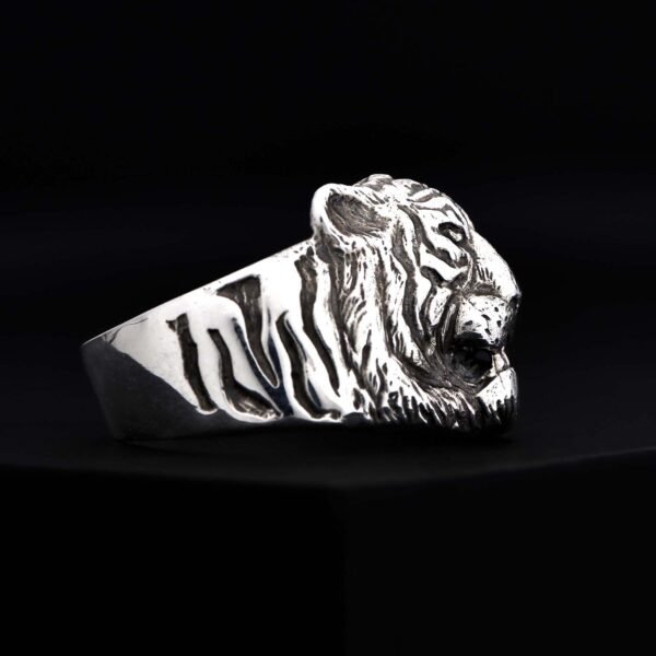 Sterling Silver Tiger Ring
