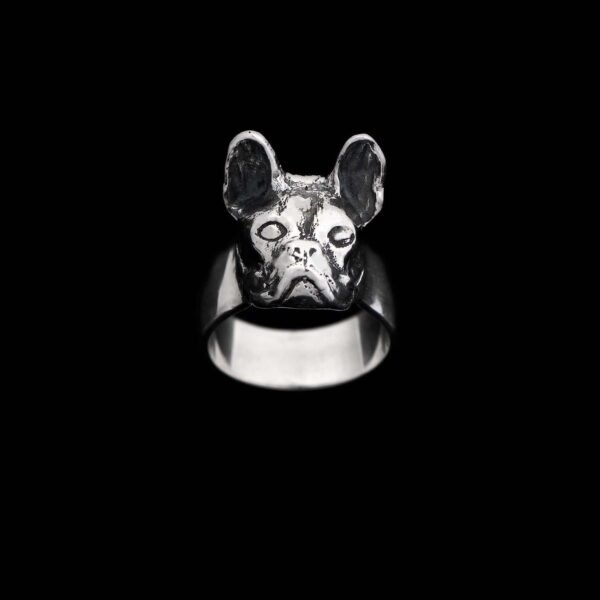 French Bulldog Ring Sterling Silver
