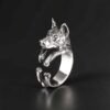 Doberman Dog Ring Sterling Silver