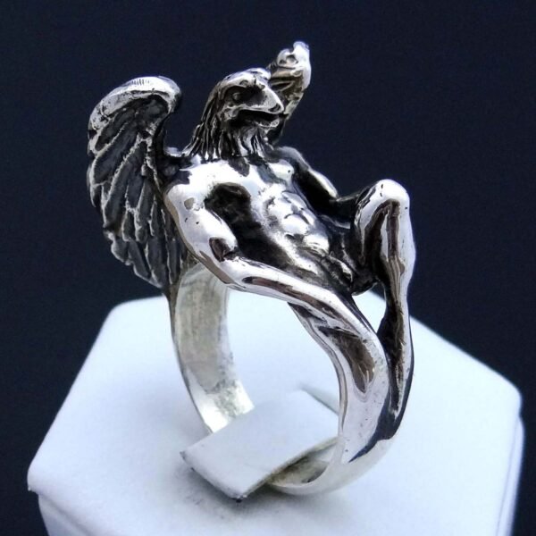 Eagle Head Angel Ring Sterling Silver