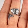 Sterling silver fish ring