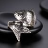 Sterling silver fish ring