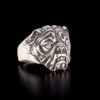 Bulldog Ring Sterling Silver Dog Head Band, Mens Animal Jewelry, Bold Statement Gift for Pet Lover, Sizes 7-12 Bulldog Ring Sterling Silver Dog Head Band, Mens Animal Jewelry