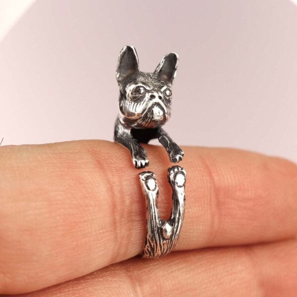 Boston Terrier Ring Sterling Silver Dog Ring