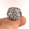 Bulldog Ring Sterling Silver Dog Head Band, Mens Animal Jewelry, Bold Statement Gift for Pet Lover, Sizes 7-12 Bulldog Ring Sterling Silver Dog Head Band, Mens Animal Jewelry