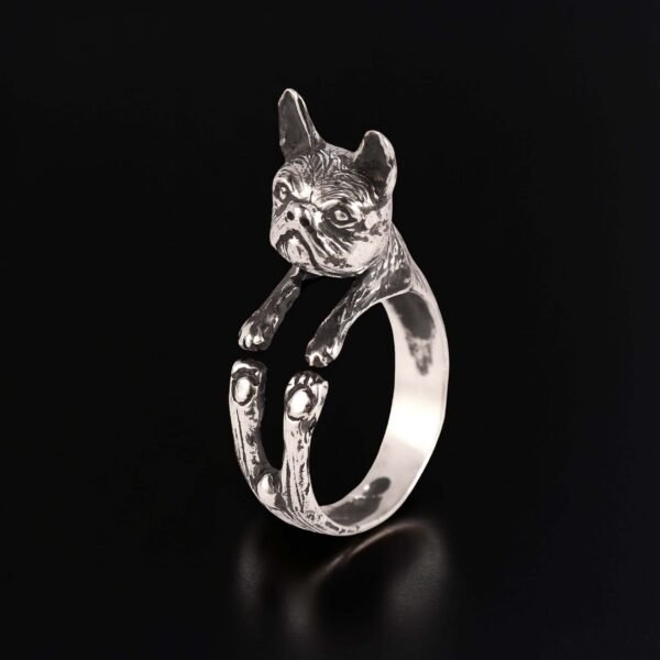 Boston Terrier Ring Sterling Silver Dog Ring