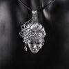 Sterling Silver Mask Pendant Necklace