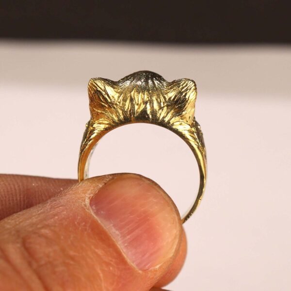 Brass Cat Head Ring
