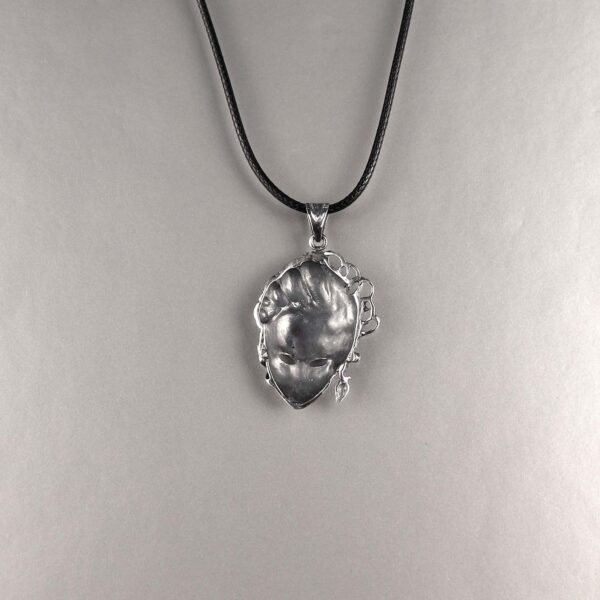 Sterling Silver Mask Pendant Necklace