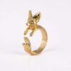 Brass Fennec Fox Wrap Ring