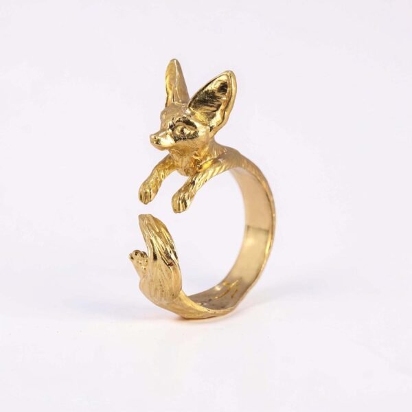 Brass Fennec Fox Wrap Ring