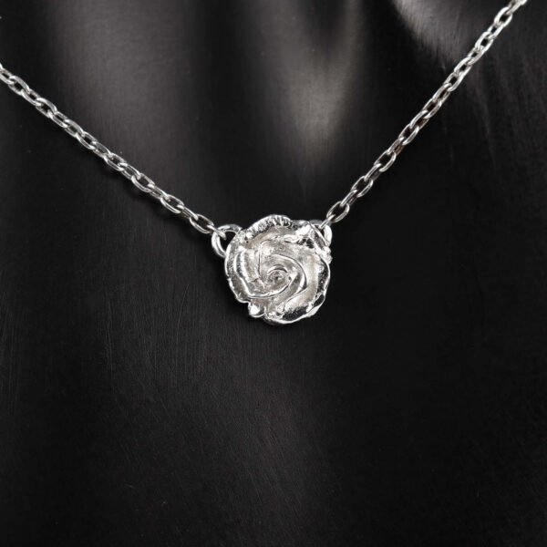 Tiny Rose Pendant Necklace