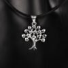 Sterling Silver Tree Necklace With Hearts