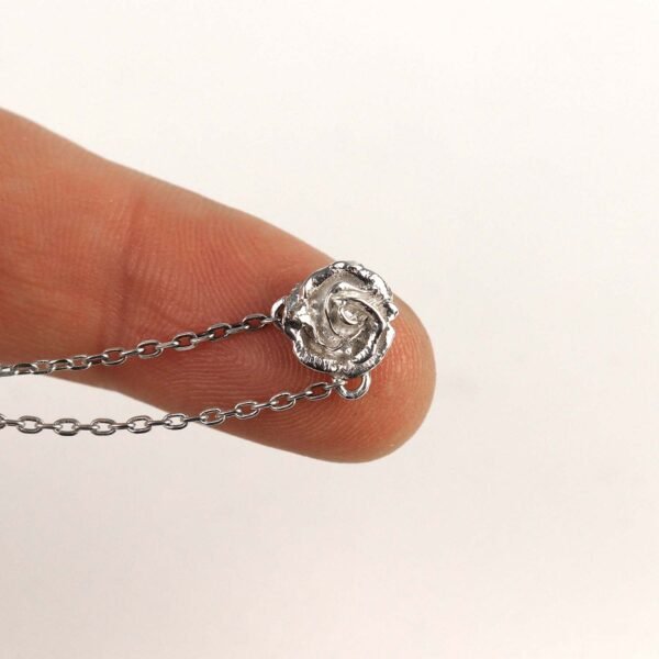 Tiny Rose Pendant Necklace