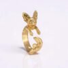 Brass Fennec Fox Wrap Ring