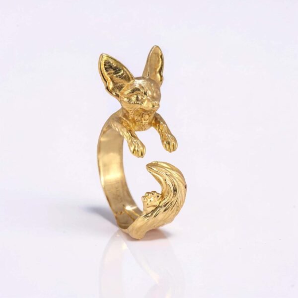 Brass Fennec Fox Wrap Ring