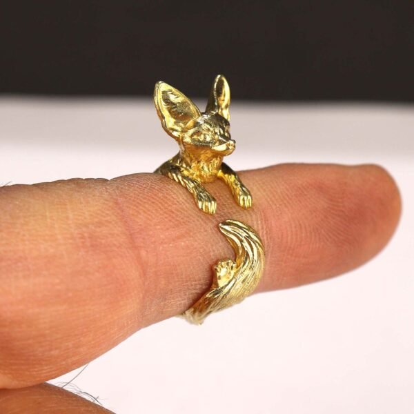 Brass Fennec Fox Wrap Ring