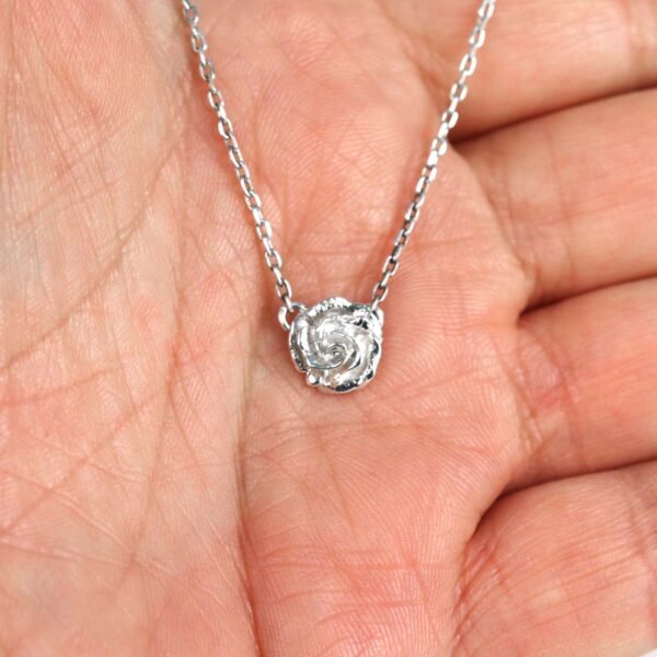 Tiny Rose Pendant Necklace