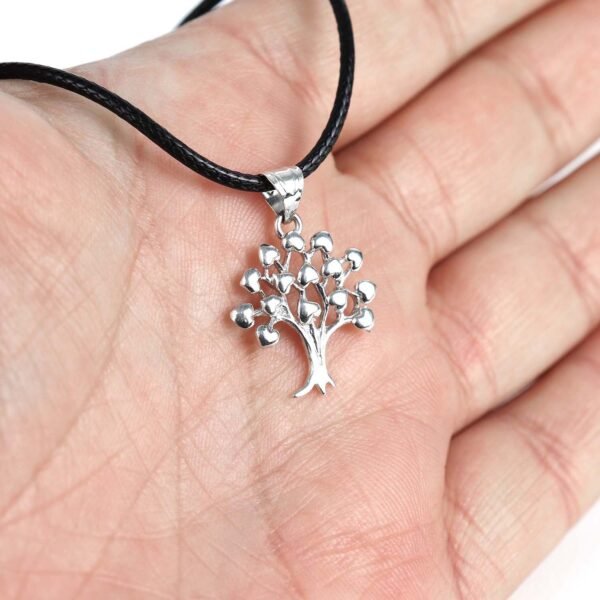Sterling Silver Tree Necklace With Hearts
