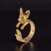 Brass Fennec Fox Wrap Ring