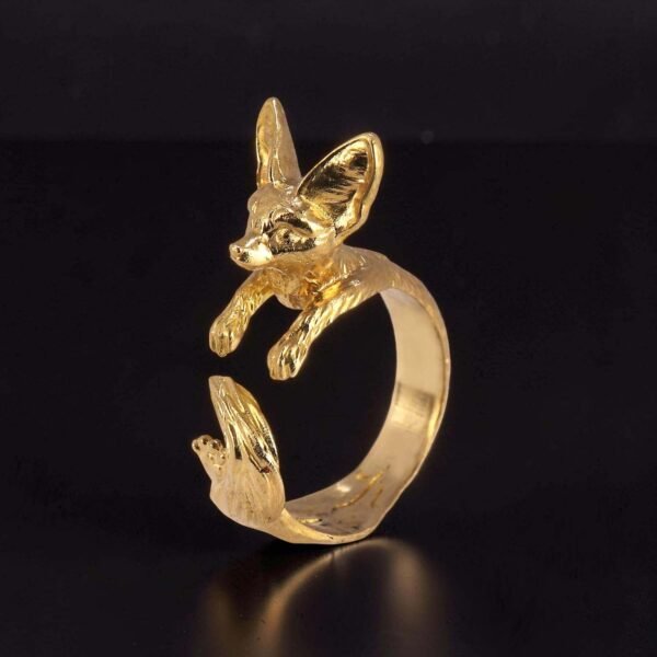 Brass Fennec Fox Wrap Ring