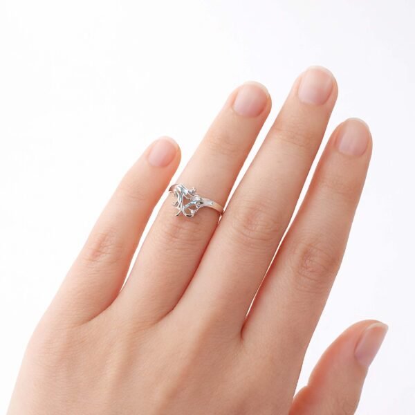 Sterling Silver Ornate Swirl Ring, Dainty Elegant Minimalist Band, Delicate Swirl Design