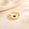 Gold Dome Ring, Gold Plated Sterling Silver Ring, Minimalist Statement Ring, Sizes 3-12 Gold Dome Ring, Gold Plated Sterling Silver Ring