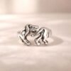 Adjustable Sterling Silver Dachshund Ring