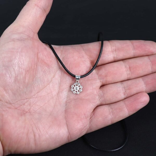 Sterling Silver Flower Mandala Pendant Necklace