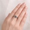 Sterling Silver Amethyst Ring, Vintage Floral Engraved Band, Nature Jewelry, Sizes 4-12 Sterling Silver Amethyst Ring