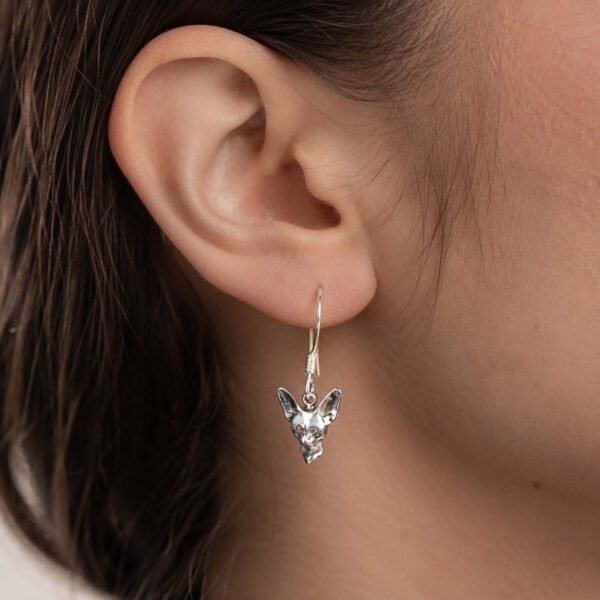 Fennec Fox Earrings - Sterling Silver Dangle Earrings