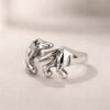 Adjustable Sterling Silver Dachshund Ring