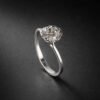 Sterling Silver Rose Ring with Thorns