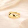 Gold Dome Ring, Gold Plated Sterling Silver Ring, Minimalist Statement Ring, Sizes 3-12 Gold Dome Ring, Gold Plated Sterling Silver Ring