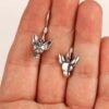 Fennec Fox Earrings - Sterling Silver Dangle Earrings