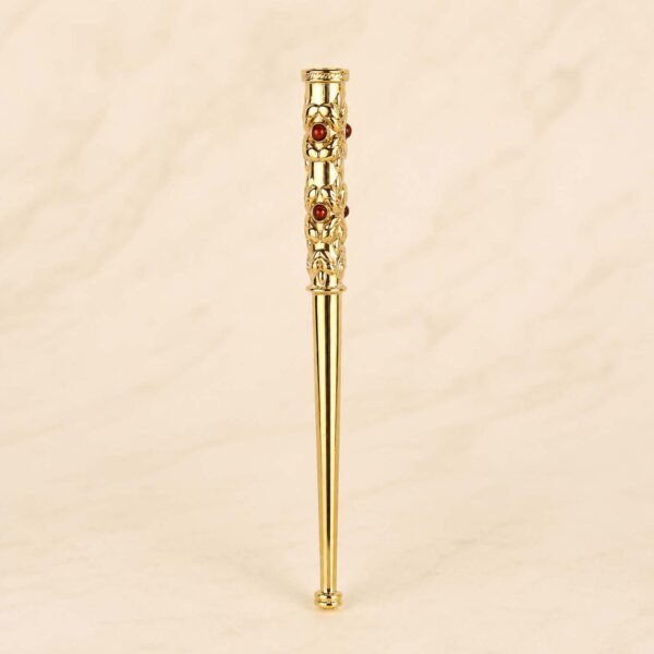 Cigarette Holder for Slim Size Cigarettes with Garnet Stones, Vintage Style, Made of Brass