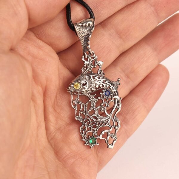 Sterling Silver Koi Fish Pendant