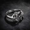 Adjustable Sterling Silver Dachshund Ring