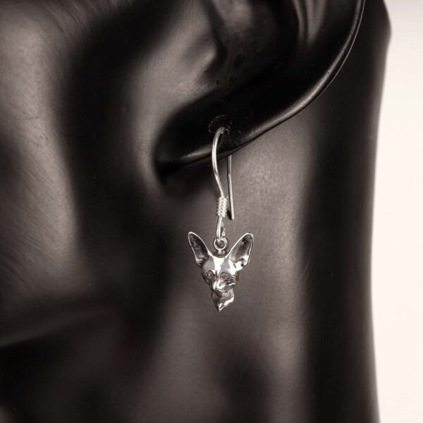 Fennec Fox Earrings - Sterling Silver Dangle Earrings