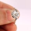 Sterling Silver Rose Ring with Thorns