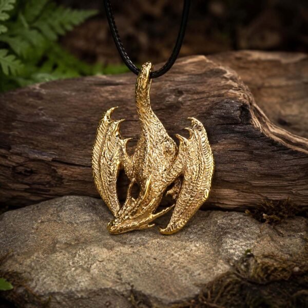 Gold Dragon Pendant Necklace
