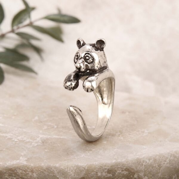 panda ring sterling silver