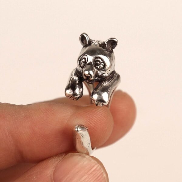 panda ring sterling silver